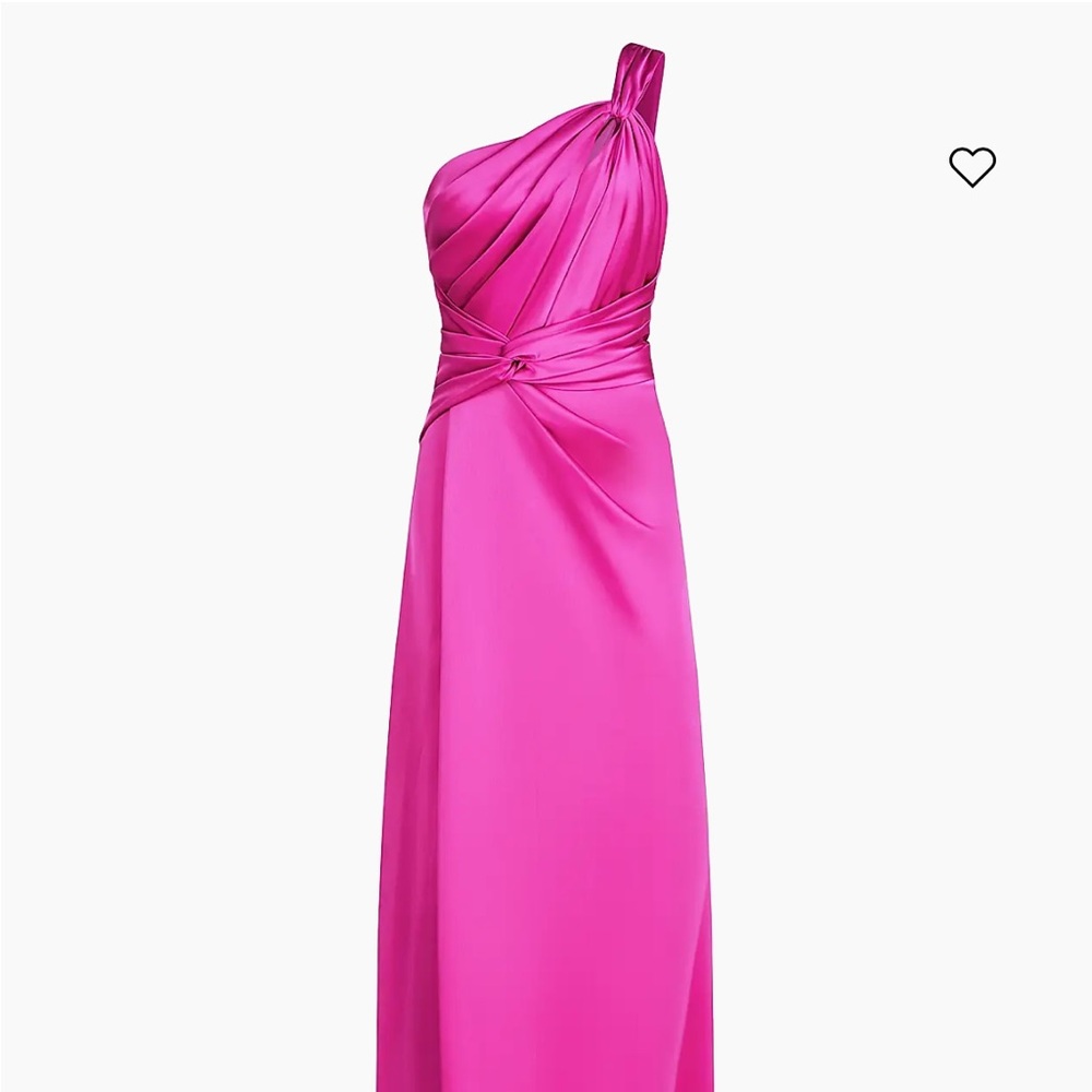 Theia Fuchsia One-Shoulder Gown
